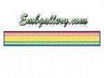 Machine Embroidery Design in Crochet technique "Rainbow"_belt