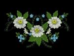 Machine Embroidery Design from the Set "Chamomiles"