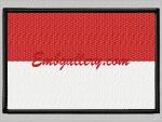 "Flag of Indonesia" Machine Embroidery Design