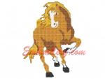 "Horse in Cross Stitch" Machine Embroidery Design