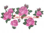 Set of 10 Machine Embroidery Designs in Cross Stitch Technique