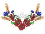 "Poppy fantasy"_3 Machine Embroidery Design in Cross Stitch Technique