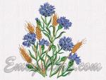 "Cornflowers and ears" Machine Embroidery Design