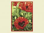 Scarlet Poppies Machine Embroidery Design