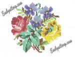 Machine Embroidery Design in cross-stitch technique