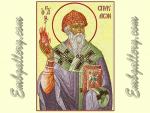 "Icon Saint Spyridon Tremithus"_in Photo Stitch Mashine Embroidery Design in Photo Stitch Technique