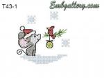 Machine Embroidery Design in cross-stitch technique