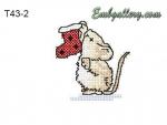 Machine Embroidery Design in cross-stitch technique