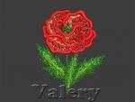 Poppy flower-2 Machine Embroidery Design