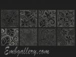 Set of 8 Machine Embroidery Designs 
