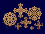 A set of crosses for church vestments