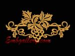 "Golden grapes" Machine Embroidery Design.