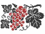 "Bunch of Grapes in Cross Stitch" Machine Embroidery Design
