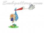 "Baby and Stork"