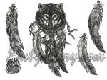 "Wolf with feathers"