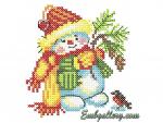 "Snowman" in Cross Stitch (free)