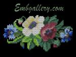 "Bouquet in Cross Stitch Technique"