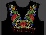 "Neckband with Poppies"