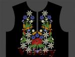 "Neck with poppies and daisies"