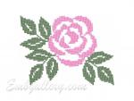 "Rose, cross stitch"