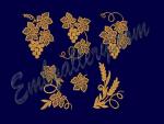Machine Embroidery Designs Set "Grapes-3". 
