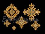 "A set of crosses for church vestments"