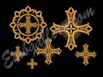 "A set of crosses for church vestments"