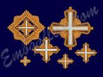 "A set of crosses for church vestments"
