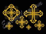 "A set of crosses for church vestments"