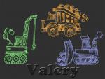 "Machine Embroidery Set Cars"