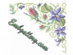 "Flower corner"_cross stitch