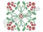 "Berries"_ cross stitch square