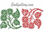 "Flowers-leafs"_ cross-stitch border