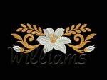 "White lilies"_ Set for borders (96mm)