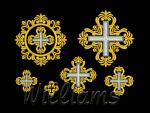 "A set of crosses for church vestments"